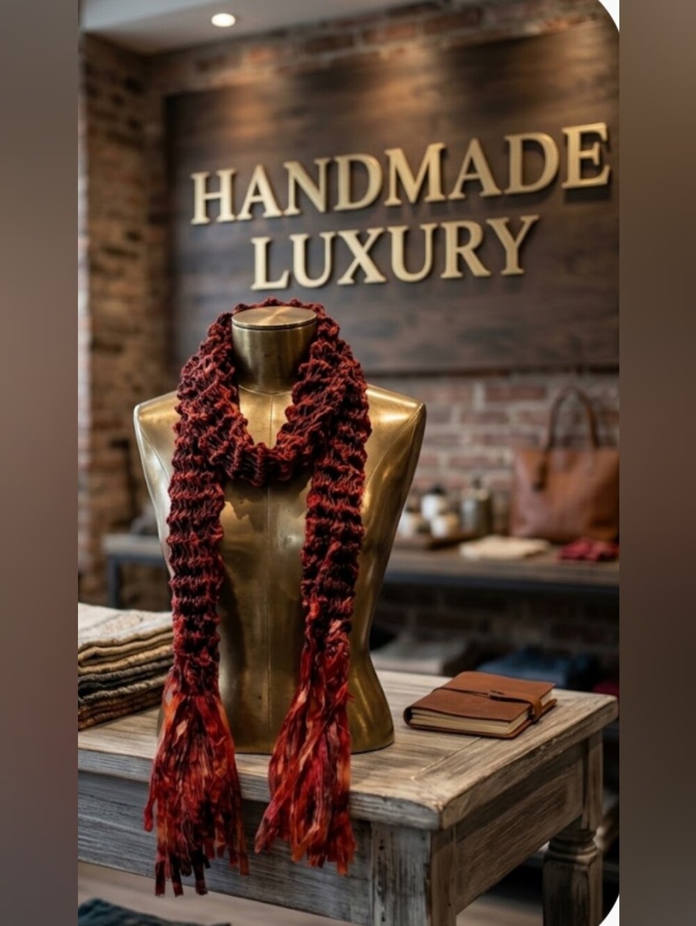 HANDMADE LUXURY NOVELTY RIBBON SCARF